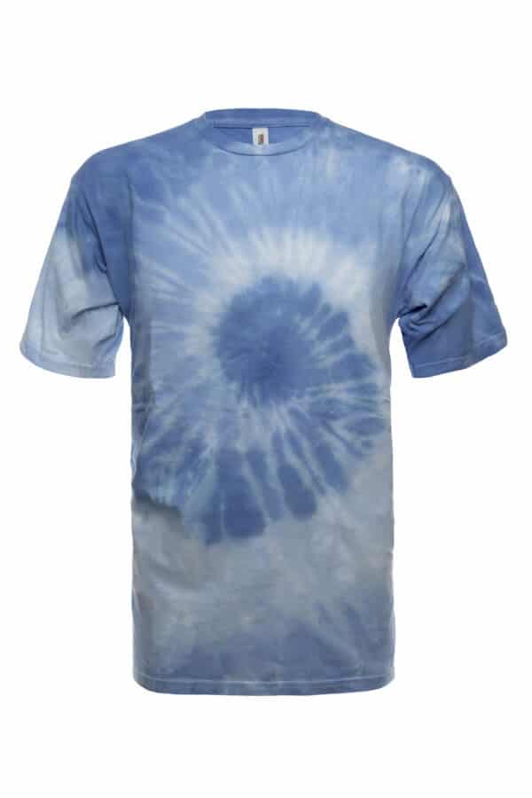 Teñido Anudado Multi Espiral Cielo