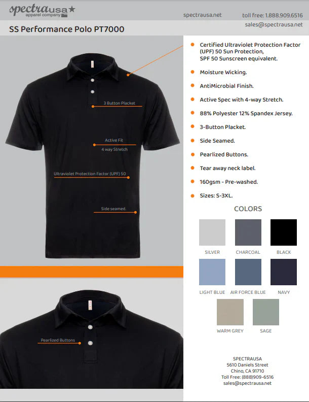 Polo de rendimiento UPF 50