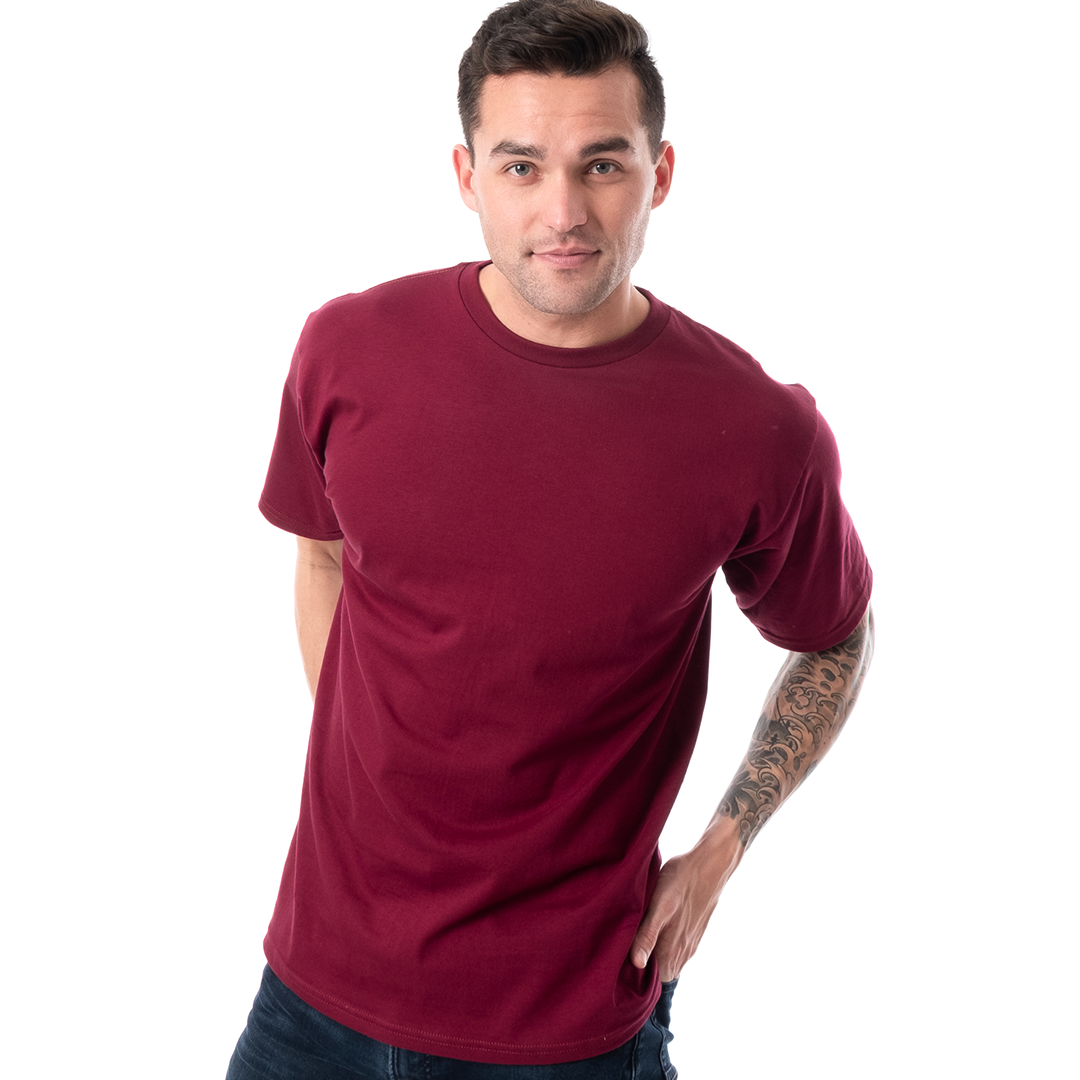 Camiseta retro de cuello redondo hilada en anillo 2100